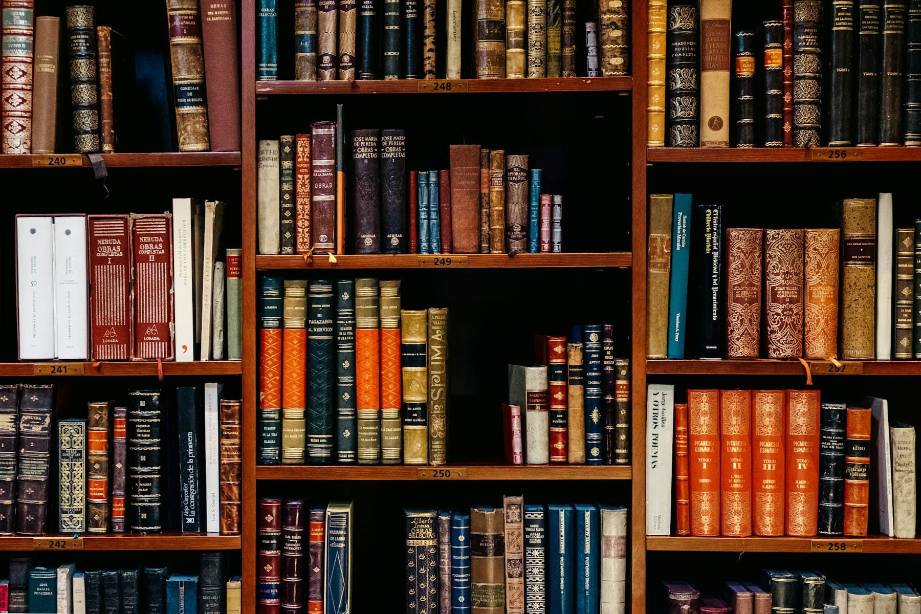 Estantería con libros de derecho